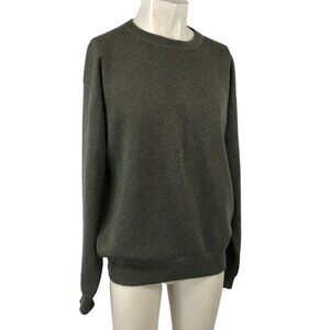 FACONNABLE - MEN'S LARGE - GREEN LONG SLEEVE CEREW NECK 100% MERINO WOOL SWEATER